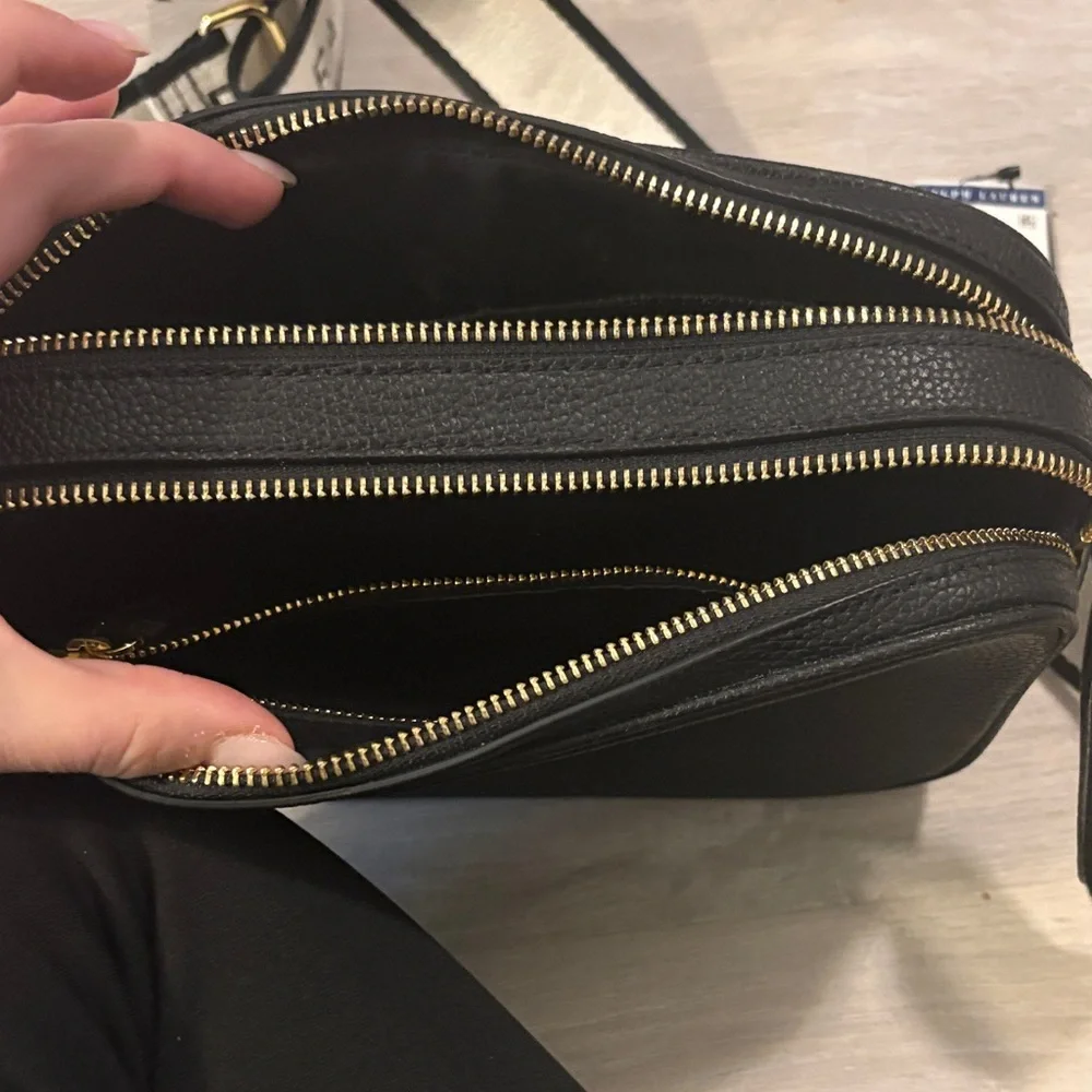 Lauren Ralph Lauren Black Carrie 24 Crossbody - Picture 7 of 7